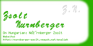 zsolt nurnberger business card